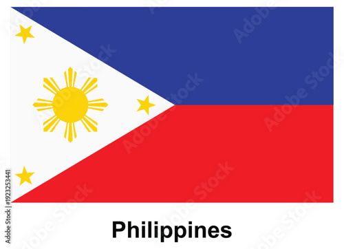 Vibrant Representation of the Philippine National Flag with Visual Elements