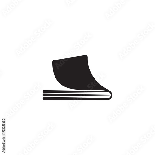 open book motion simple stripes silhouette education vector