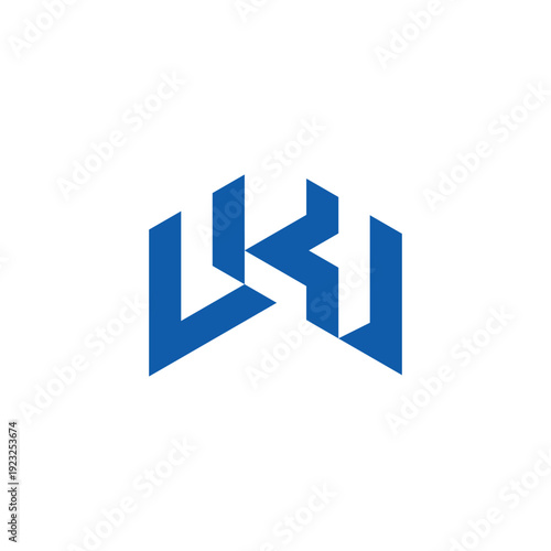 Free Download letter lwk simple linked geometric lines logo vector - GFXLoad