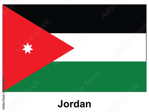 Jordan National Flag in Vibrant Colors with Geometric Design Free Download Jordan National Flag in Vibrant Colors with Geometric Design - GFXLoad