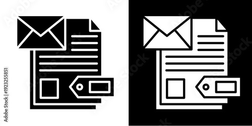 Branding Icon Set White Glyph Style Collection