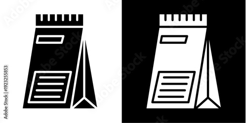 Packaging Icon Set White Glyph Style Collection