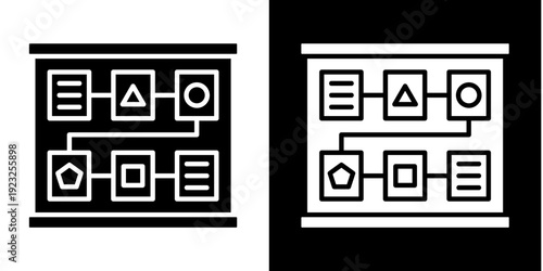 Project Plan Icon Set White Glyph Style Collection