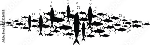 Crocodile silhouette vector illustration, reptile side profile design, open mouth teeth detail, black bold style, wildlife animal graphic art