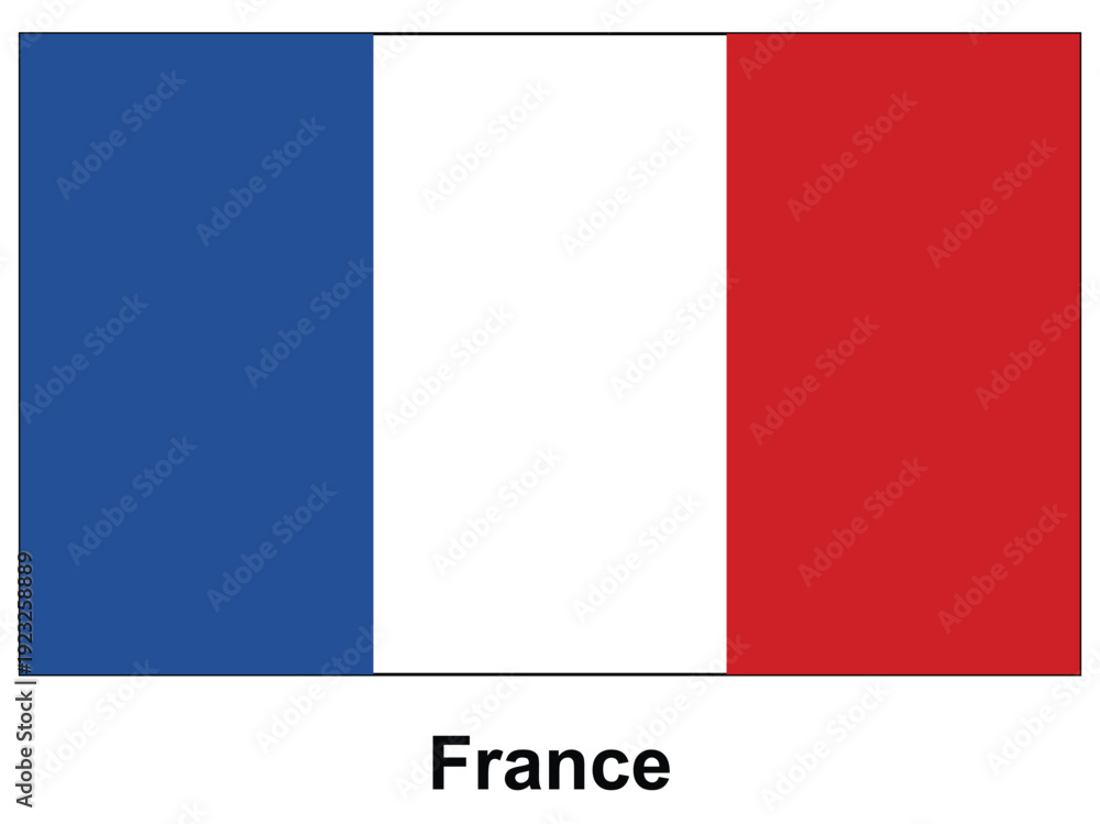 Fototapeta premium French National Flag with Blue, White, and Red Vertical Stripes Symbolizing Unity