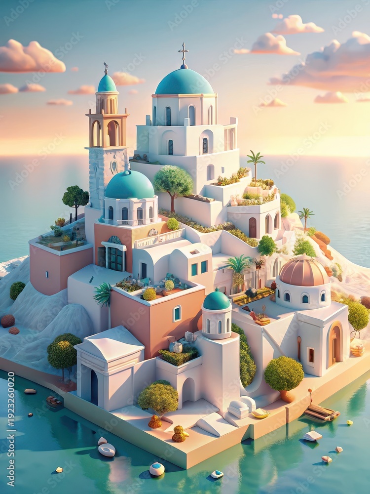 Obraz premium A picturesque Greek island in the Aegean Sea