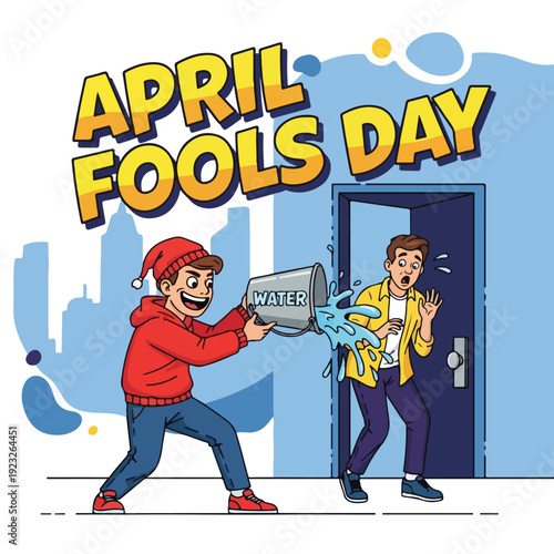 April Fools Day prank with water gun