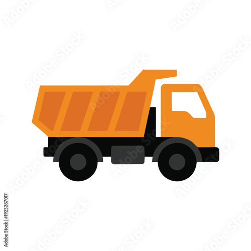 Dump Truck construction icon. Building and engineering equipment