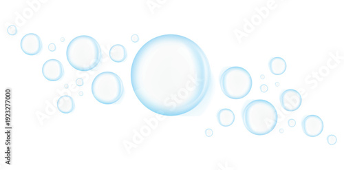 Realistic water drops, clear gel droplets, realistic liquid concept. Vector illustration.