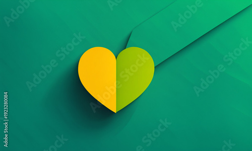 yellow and light green hear...