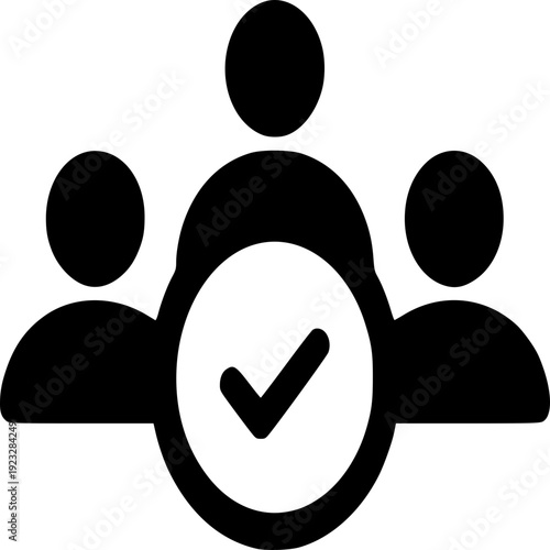 Team Selection and Agreement: A stark depiction of a team of individuals united under an affirmative selection, symbolizing agreement and acceptance within the group.