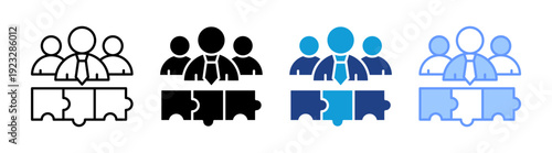 Skills icon set multiple style collection