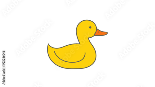 Yellow Rubber Duck Illustration.