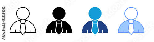 User icon set multiple style collection