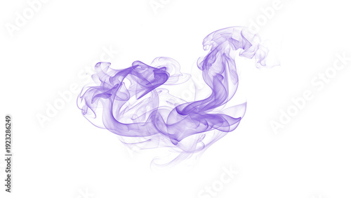 Bild auf Leinwand Artistic purple smoke formation, swirling abstract patterns with translucent lay