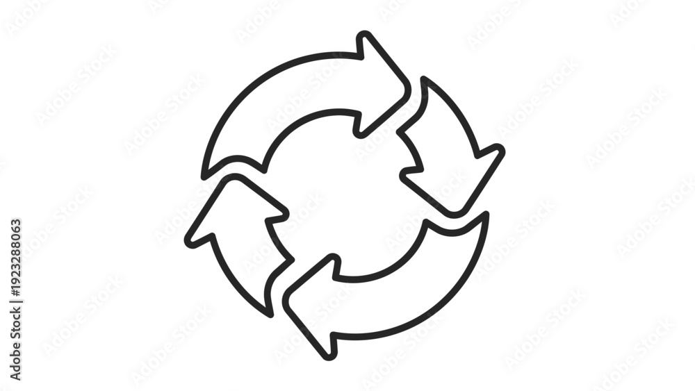 Obraz premium recycling symbol, circular arrows