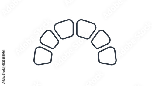 six connected stones arc