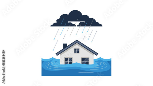 House Flooded with Rain Water.