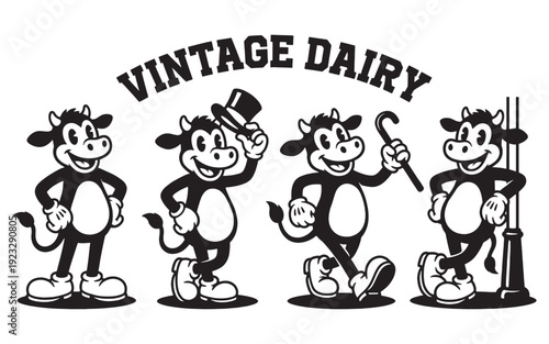 cow funny cartoon mascot character