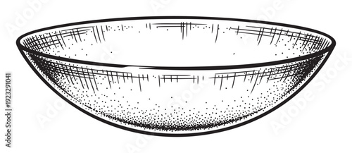 A vintage hand drawn kitchen bowl perfect for food preparation serving meals or ingredient mixing in a rustic cooking themed project
