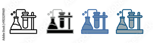 
test icon set multiple style collection with lab test design