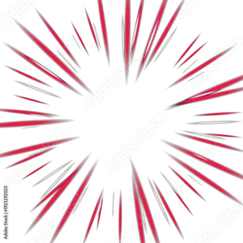 Red and White Speed Lines Burst Effect with Grainy Texture