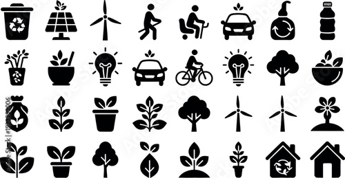 Set of black religious symbols and icons in vector illustration style for design and decoration