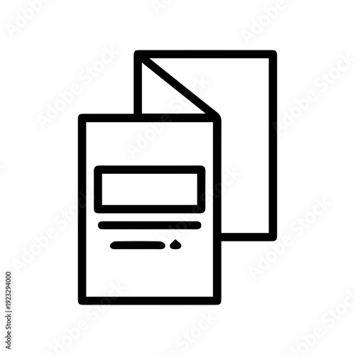 Brochure outline icon