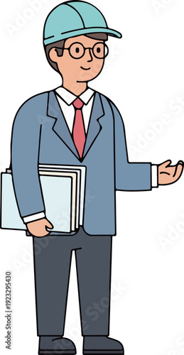 서류를 들고 있는 남성