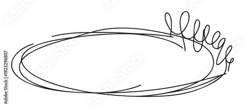 Hand drawn doodle frame with scribbled lines and loops offers a dynamic border for text or graphic elements in presentations, social media, or branding materials