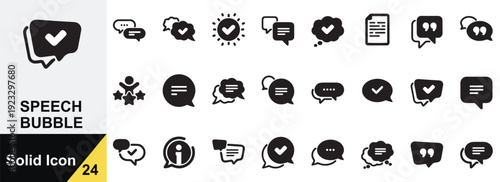 Approved Checkmark Chat Bubble Icons