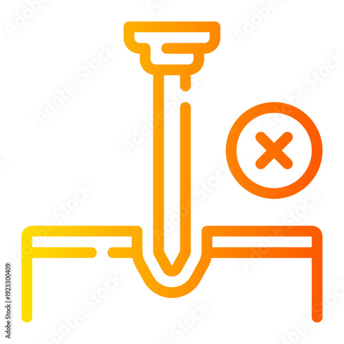 delete gradient icon