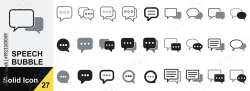 Messaging Conversation Bubble Solid Icons