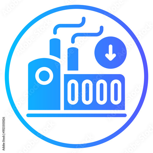 down arrow gradient icon