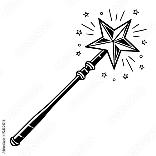 A magic wand with a star on the end