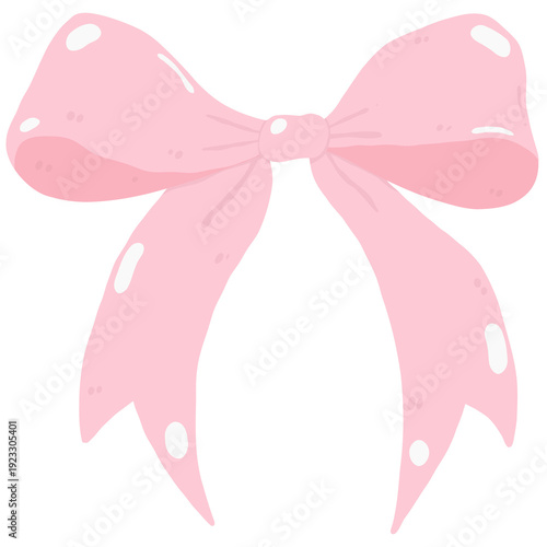 Wallpaper Mural Cute Hand-Drawn Pink Ribbon Bow Illustration: Adorable Pastel Knot Graphic for Gift Wrapping, Baby Shower Decor, and Feminine Design Elements. Torontodigital.ca