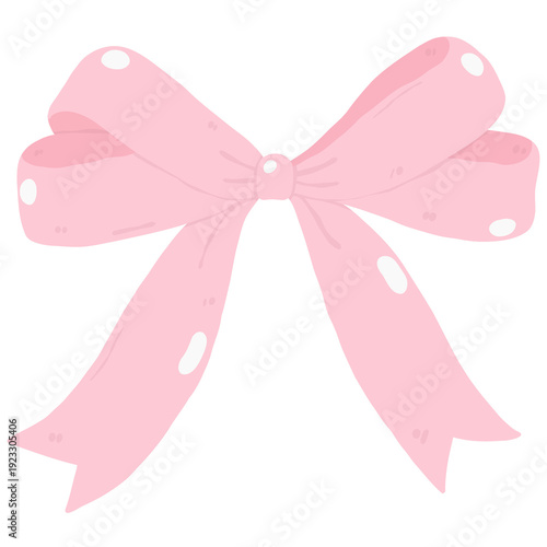 Wallpaper Mural Cute Hand-Drawn Pink Ribbon Bow Illustration: Adorable Pastel Knot Graphic for Gift Wrapping, Baby Shower Decor, and Feminine Design Elements. Torontodigital.ca