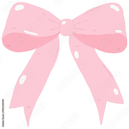 Wallpaper Mural Cute Hand-Drawn Pink Ribbon Bow Illustration: Adorable Pastel Knot Graphic for Gift Wrapping, Baby Shower Decor, and Feminine Design Elements. Torontodigital.ca