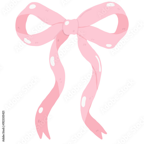 Wallpaper Mural Cute Hand-Drawn Pink Ribbon Bow Illustration: Adorable Pastel Knot Graphic for Gift Wrapping, Baby Shower Decor, and Feminine Design Elements. Torontodigital.ca