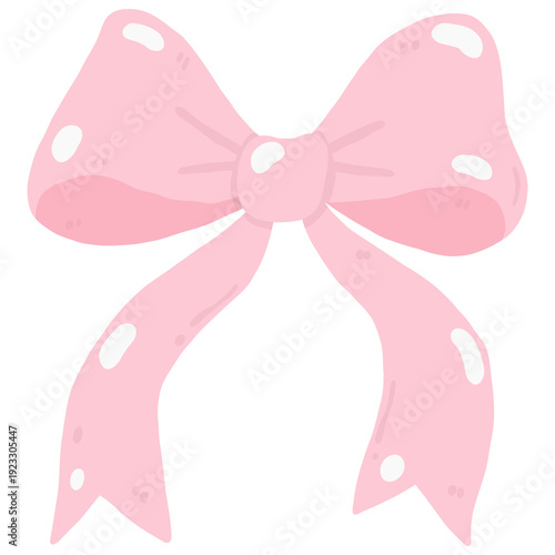 Wallpaper Mural Cute Hand-Drawn Pink Ribbon Bow Illustration: Adorable Pastel Knot Graphic for Gift Wrapping, Baby Shower Decor, and Feminine Design Elements. Torontodigital.ca