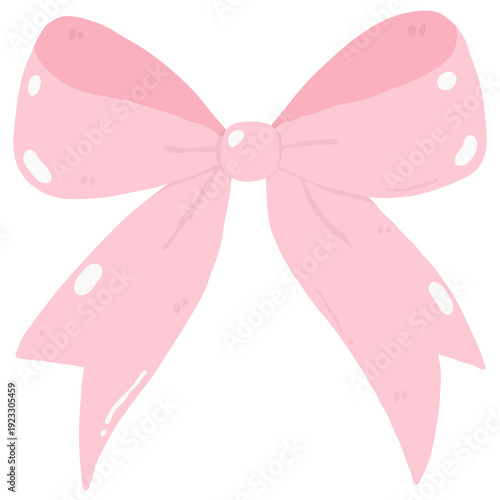 Wallpaper Mural Cute Hand-Drawn Pink Ribbon Bow Illustration: Adorable Pastel Knot Graphic for Gift Wrapping, Baby Shower Decor, and Feminine Design Elements. Torontodigital.ca