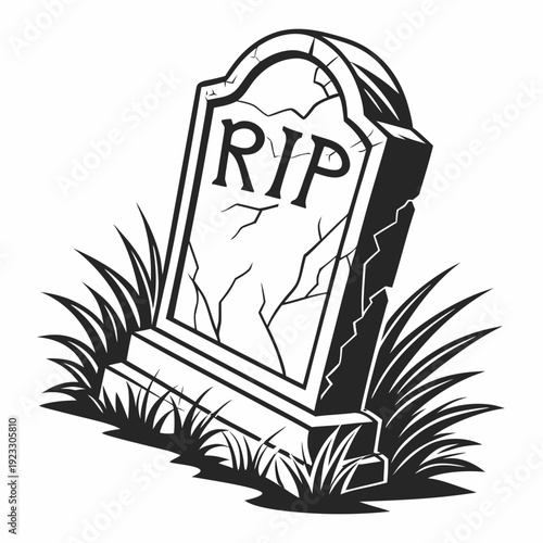A gravestone with rip written on it