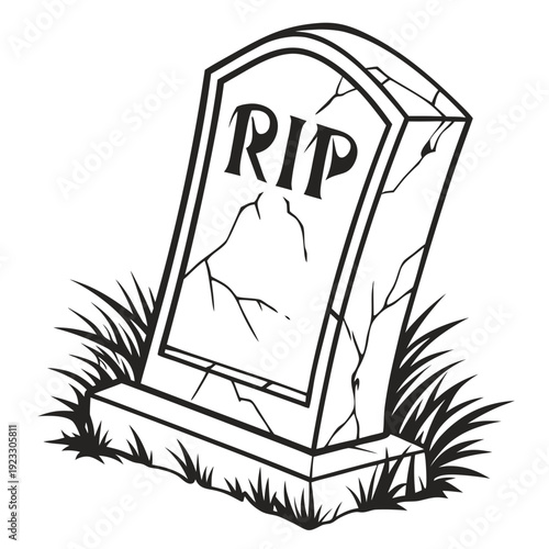 A tombstone with rip written on it