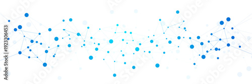 Abstract Neural Network Background with Connected Nodes and Lines. Plexus Technology Futuristic Network