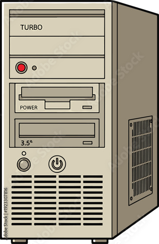 Retro Beige Computer Tower