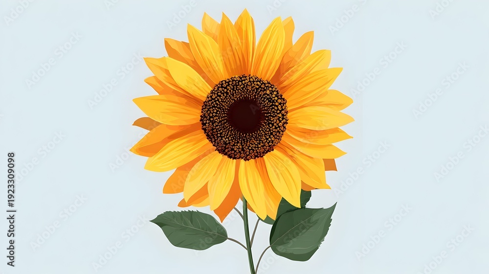 Obraz premium sunflower on a blue background