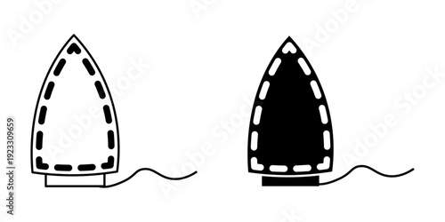 Iron set simple icon on white background