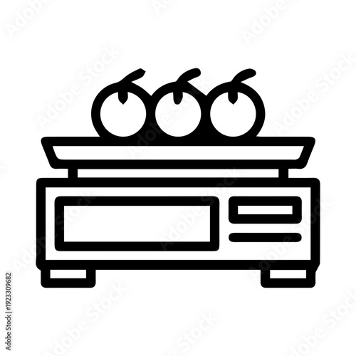 Kitchen Scale with Fruits