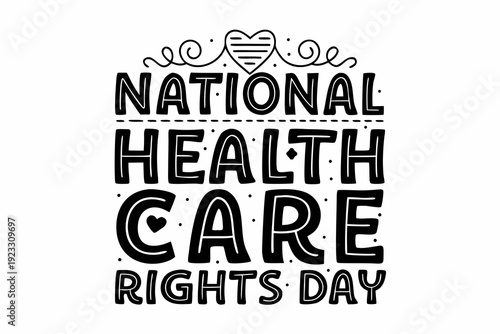 NATIONAL HEALTH CARE RIGHTS DAY vector illustration isolated on white background