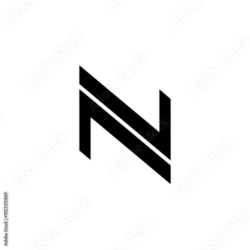 Free Download Modern Abstract Letter N Logo Design with Sharp Geometric Lines. Minimal Monogram Icon for Tech Startup, Digital Brand, Corporate Identity and Creative Business Branding. - GFXLoad